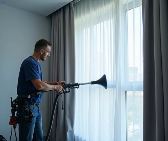 Professional drapes cleaning process tools Matty Curtain Cleaning ilkley