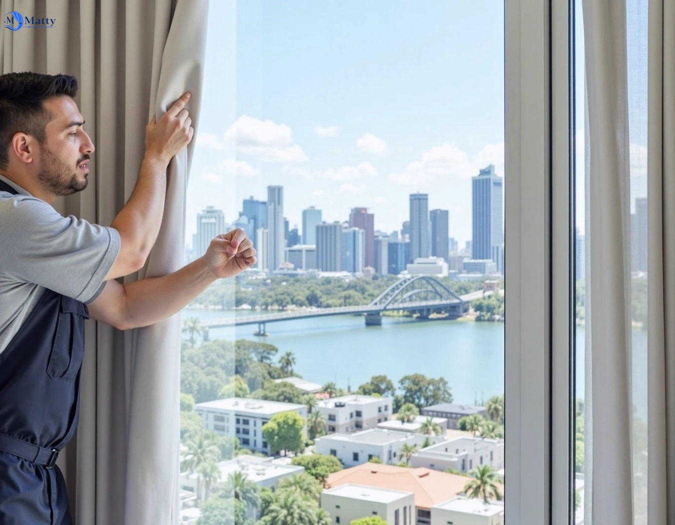 Professional curtain steam cleaning service ilkley QLD by Matty Curtain Cleaning