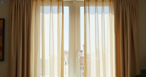 Dull dusty drapes in ilkley before professional cleaning